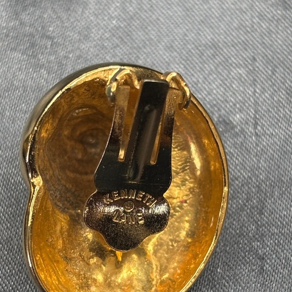 Gold Spiral Earrings - Picture 3 of 3